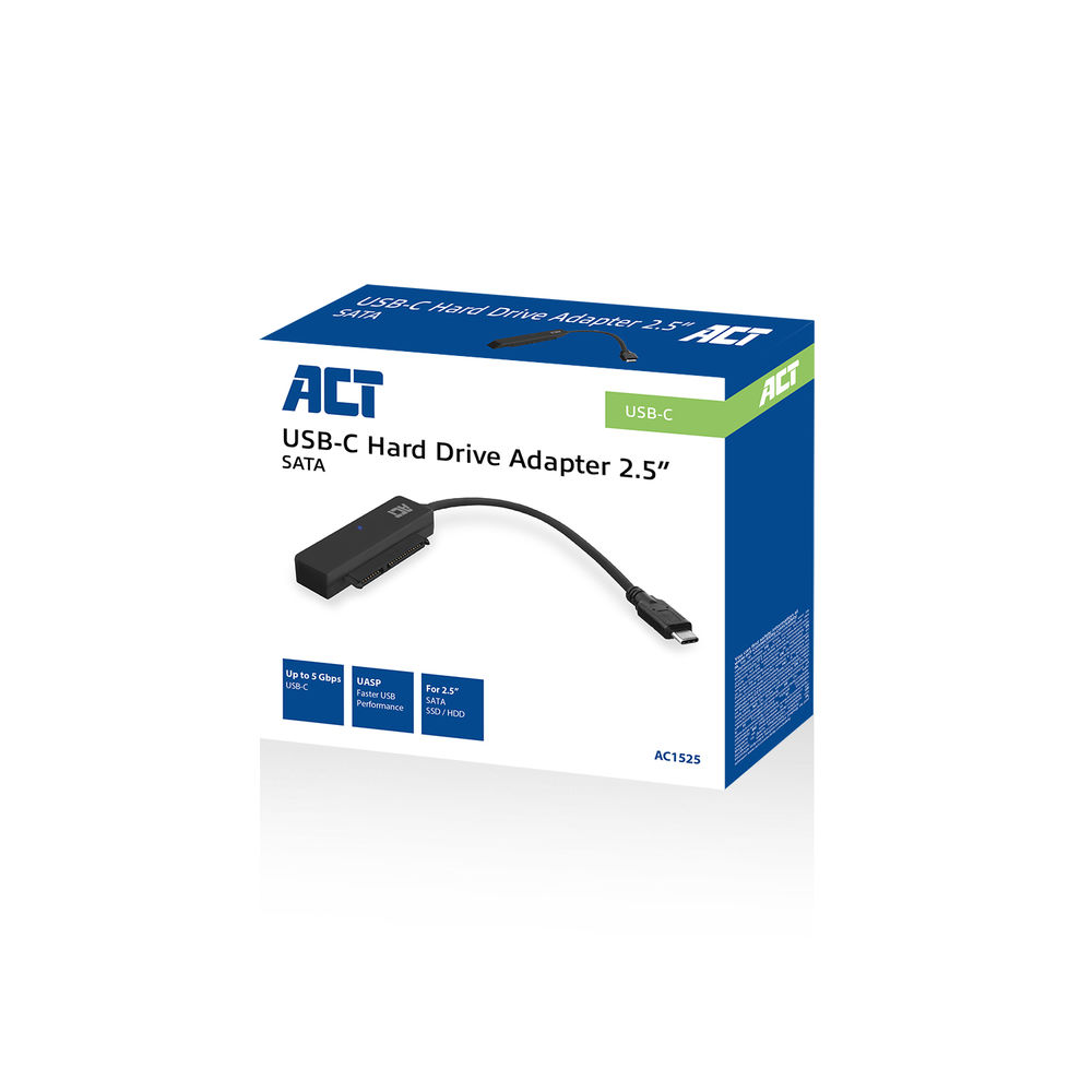 AC1525 USB-C adapterkabel naar 2,5″ SATA HDD/SSD