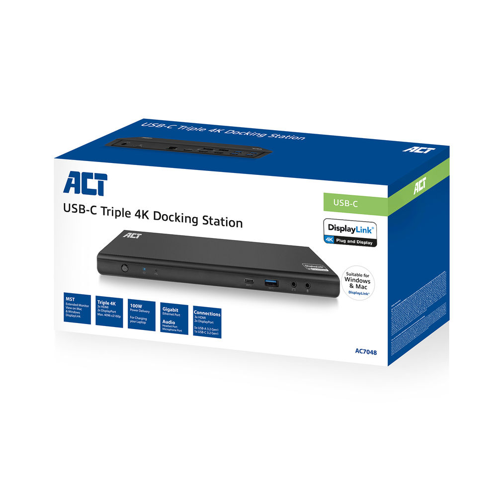 AC7048 ACT USB-C Triple 4K Docking Station