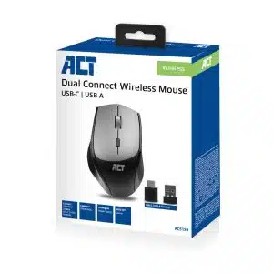 ACT AC5150 Draadloze Dual-Connect Muis 2400 DPI met stille klik