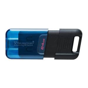Kingston Technology DataTraveler 80 USB flash drive 64 GB USB Type-C 3.2 Gen 1 (3.1 Gen 1) Zwart, Blauw - 0
