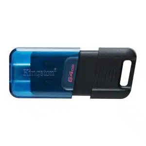 Kingston Technology DataTraveler 80 USB flash drive 64 GB USB Type-C 3.2 Gen 1 (3.1 Gen 1) Zwart, Blauw - 0