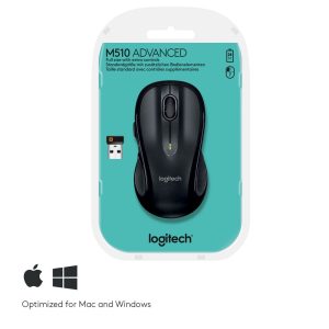 Logitech M510 | Ambidextrous Draadloze Muis | RF-Draadloos | 1000 DPI | Zwart | Returned - 7